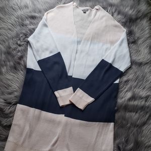 Womens long colorblock sweater